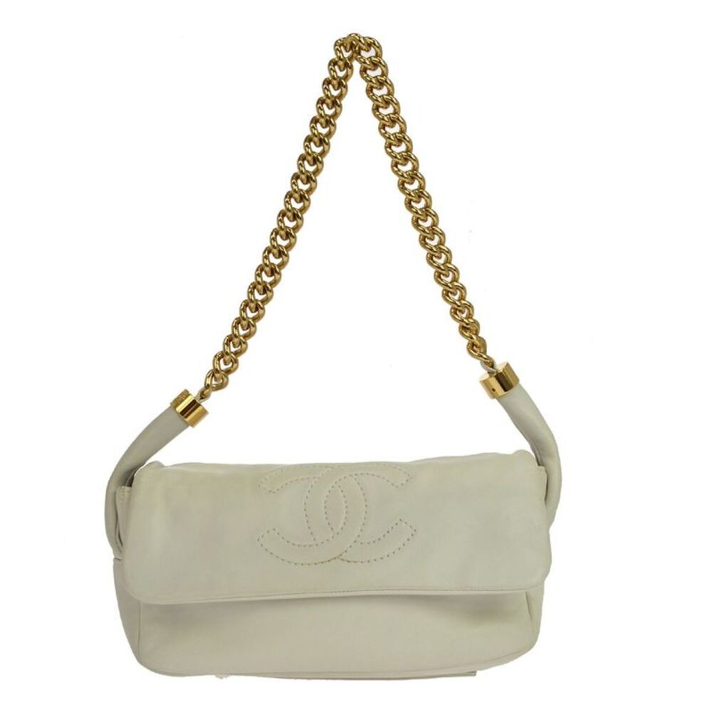Chanel Rodeo Drive Lambskin White Leather Shoulder Bag Bag